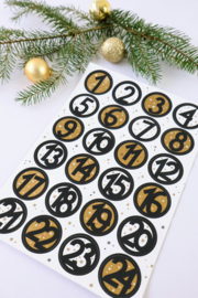 A5 stickervel:  Advent (wit)