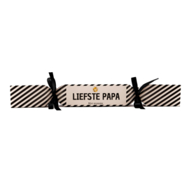 Snoeprol: Liefste Papa (zwart/beige).
