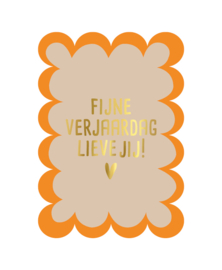 Ansichtkaart bubble: Fijne verjaardag lieve jij