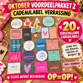 VOORDEELPAKKET 2 OKTOBER: CADEAULABEL VERRASSING