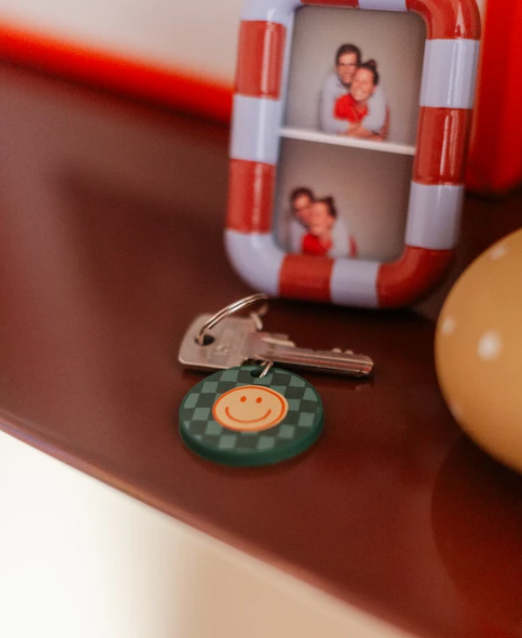Sleutelhanger rond: Smiley