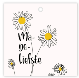 Cadeaulabel: Ma-de-liefste (dubbel kaartje)