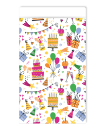 Cadeauzakje 17 x 25cm: Birthday doodles