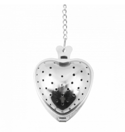 Thee-ei in hartvorm met uitlekschaaltje