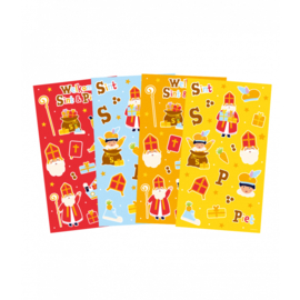 Stickervellen:  Sinterklaas  (vrolijk welkom)