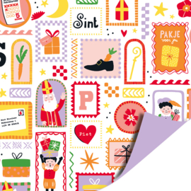 Cadeaupapier: Sinterklaas feest (1 meter)