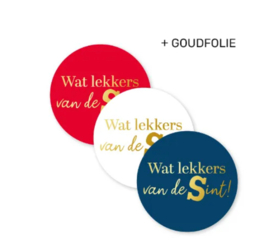 Stickerset: Wat lekkers van de Sint rood/wit/blauw (3 varianten)