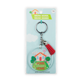 Acryl sleutelhanger: Home sweet home