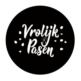 Wooncirkel - Vrolijk Pasen (zwart).