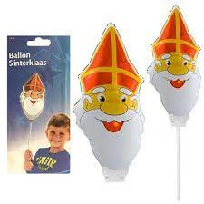 Sinterklaas folieballon op stokje