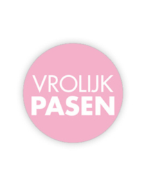 Sticker: Vrolijk Pasen (roze)
