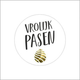 Sticker: Vrolijk Pasen ei