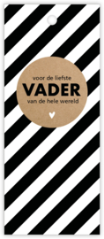 Cadeaulabel: Voor de liefste vader van de hele wereld.