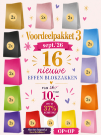 VOORDEELPAKKET 3 SEPTEMBER: EFFEN BLOKZAKKEN