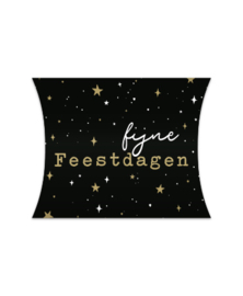 Gondeldoosje:  Fijne Feestdagen (zwart)