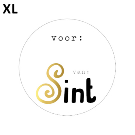 Sticker: Voor:  Van Sint  (60 mm)