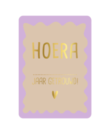 Ansichtkaart: Hoera ..jaar getrouwd + hart