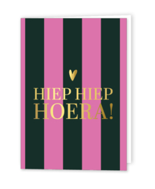 Wenskaart: Hiep hiep hoera