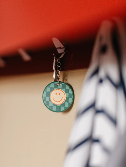 Sleutelhanger rond: Smiley