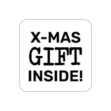 Sticker: X-mas gift inside!