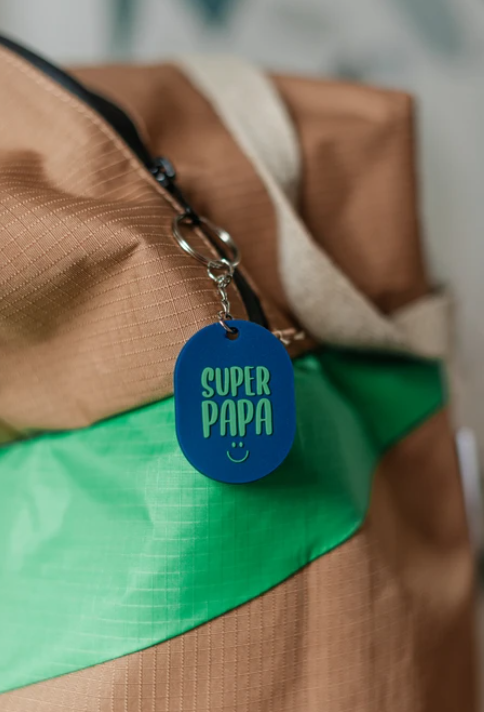 Sleutelhanger ovaal: Super Papa