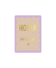 Cadeaukaart A7: Hoera .. Jaar getrouwd + hart