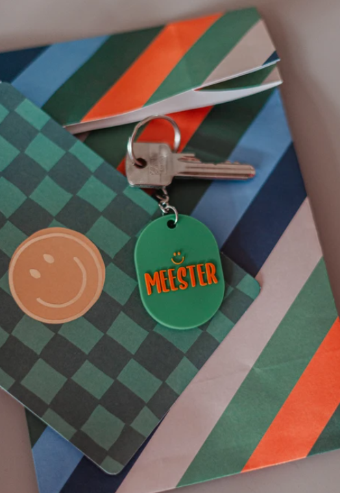 Sleutelhanger ovaal: Meester