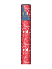 Cadeaupapier: Letter pret rood
