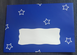 Blauw met witte sterren  A4 envelop