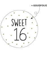 Sticker: Sweet sixteen (per stuk)