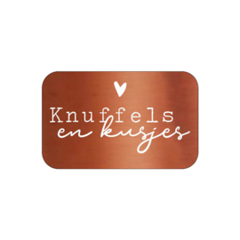 Sticker: Knuffel & Kusjes (koper)