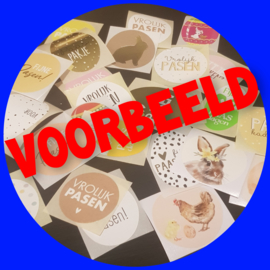 Verrassingsset van 25 sluitstickers thema: pasen