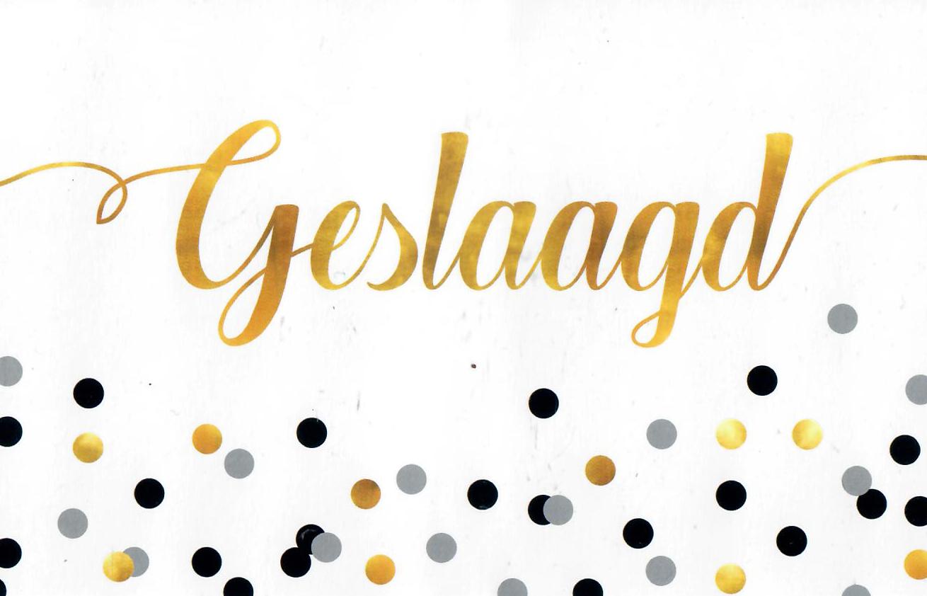 Wenskaart: Geslaagd