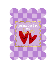 Ansichtkaart bubble: You're in my heart
