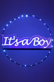 Raam- / deurcirkel: It's a boy (verlicht)