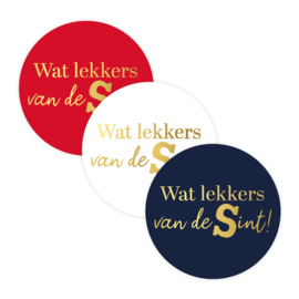 Stickerset: Wat lekkers van de Sint rood/wit/blauw (3 varianten)