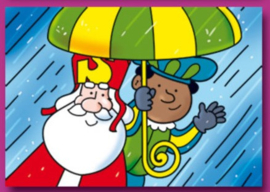 Ansichtkaart: Sint & Piet (kleur)