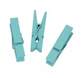 Houten knijper: Blauw