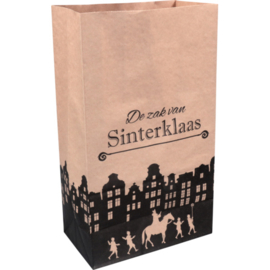 Kraft papieren zak: De zak van Sinterklaas (maat: L)
