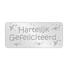 Sticker: Hartelijk Gefeliciteerd