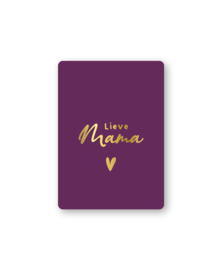 Cadeaukaart A7: Lieve mama (donkerpaars)