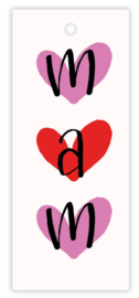 Cadeaulabel: Mam (dubbel kaartje)