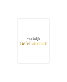 Cadeaukaart A7: Hartelijk gefeliciteerd