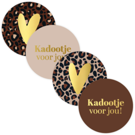 Stickerset: Kadootje voor jou / hart (4 varianten)