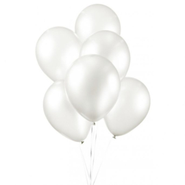 Pearl white ballonnen