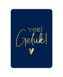 Ansichtkaart: Veel geluk + hart