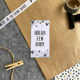 Cadeaulabel: Hoera een baby