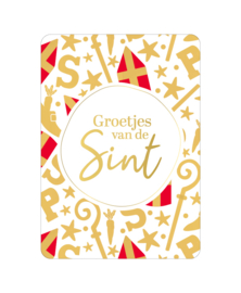 Ansichtkaart  : Groetjes van de Sint