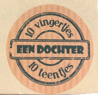 Sticker: 10  vingertjes, 10 teentjes en dochter