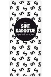 Cadeaulabel:  Sint kadootje (dubbel kaartje)